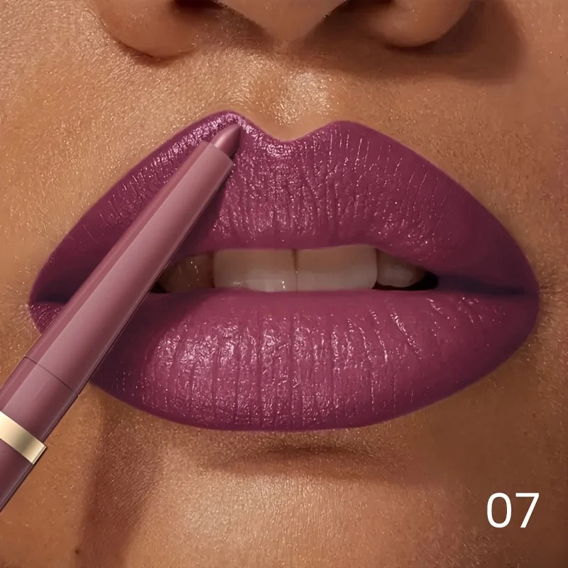 Crayon à Lèvres Nude Mat – Longue Tenue, Waterproof, Haute Pigmentation, Rétractable, Application Lisse, Look Naturel