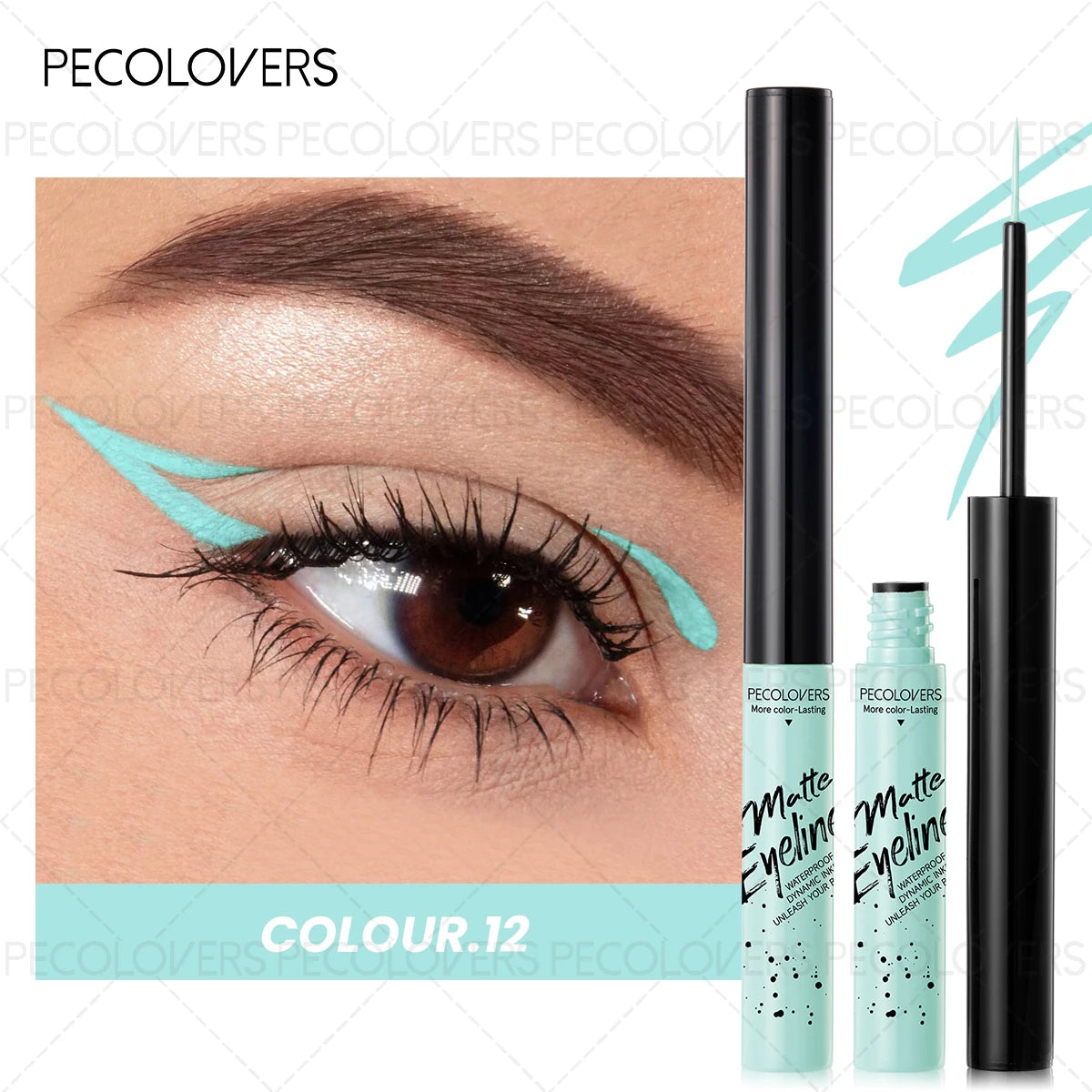 1 crayon eyeliner liquide mat waterproof longue tenue, sans bavure, idéal pour les cadeaux de Noël, Halloween et Thanksgiving.