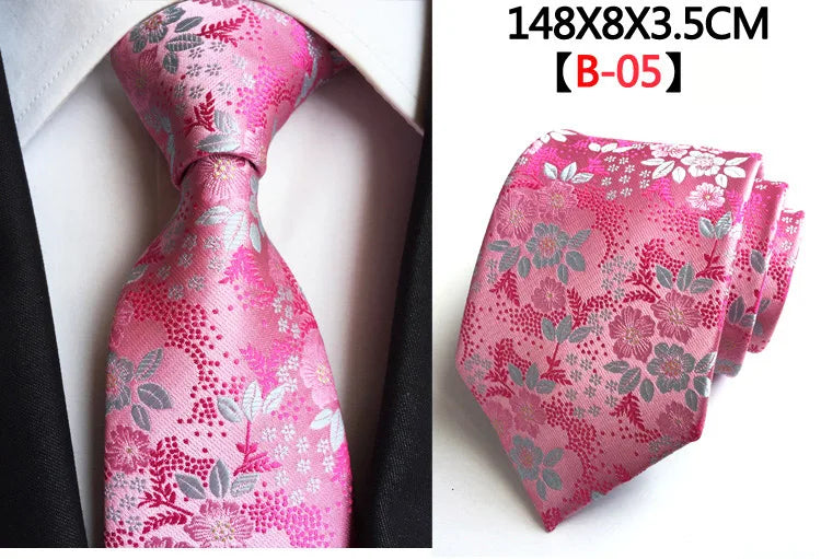 Cravate Homme en Soie 8 cm – Motif Floral Vert et Bleu, Jacquard, pour Costume, Mariage, Fête, Affaires, Cravate Formelle et Cadeau