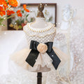 Luxury Pearl Lace Pet Wedding Dress – Coco Style Tutu for Small Dogs & Cats