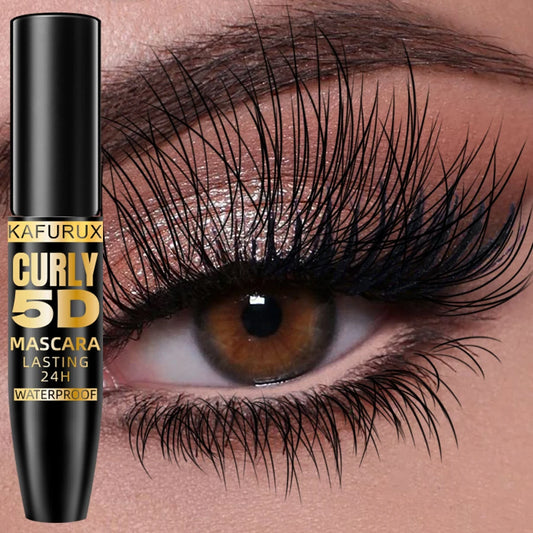 Mascara noir 5D waterproof – Allonge et épaissit les cils avec fibres de soie | Effet extension pour un regard intense | Maquillage pour femmes | Idéal comme cadeau beauté