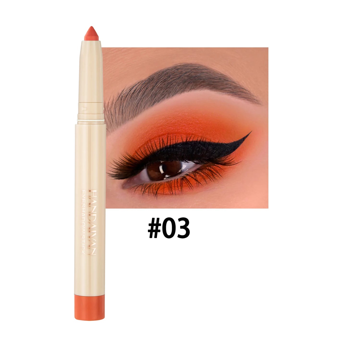 Crayon yeux dual-use – eyeliner et fard à paupières, mat, naturel, adapté pour maquillage de nuit ou clubbing, pointe ajustable