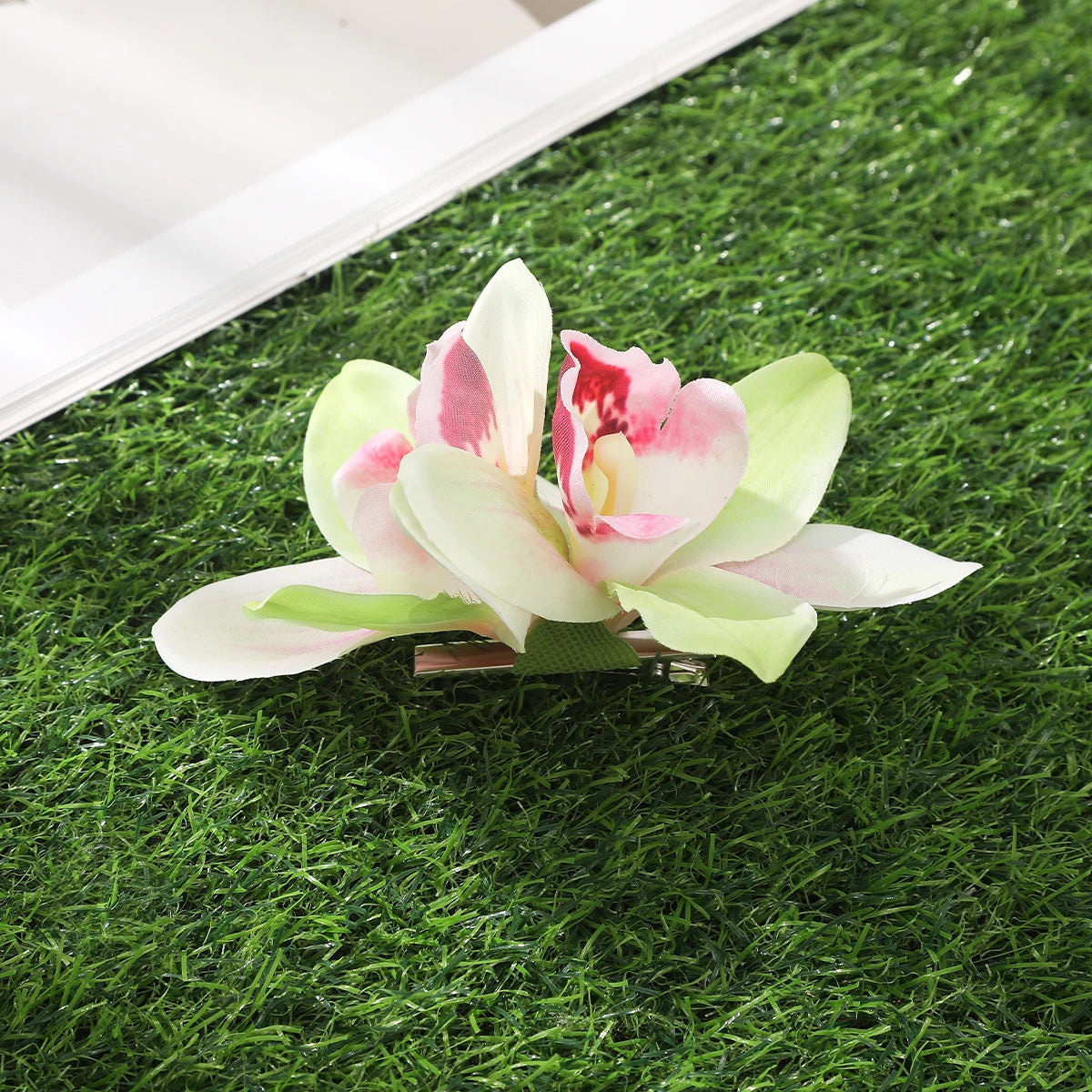 « Barrettes Femme – Fleurs Orchidée, Style Bohème »