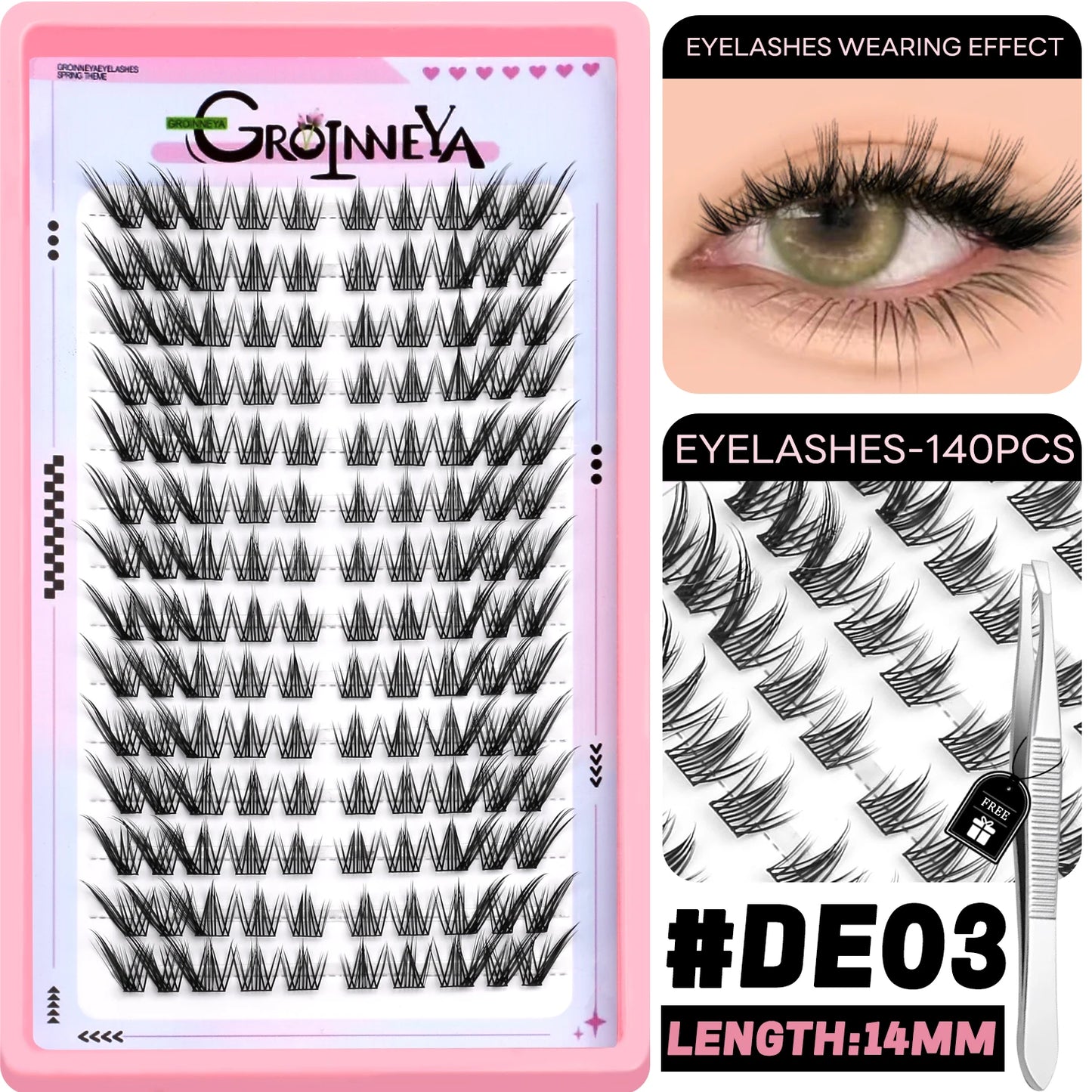 Grappes de cils DIY – Cils manga, multi-styles, effet naturel – Faux cils pour extensions et maquillage professionnel