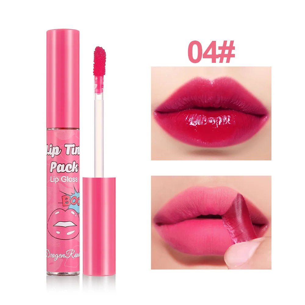 Gloss à Lèvres Peel-Off Rouge Rosé — Contour précis effet tatouage | Tenue longue durée, waterproof et résistant au transfert | Rouge à lèvres à retirer facilement pour un maquillage durable