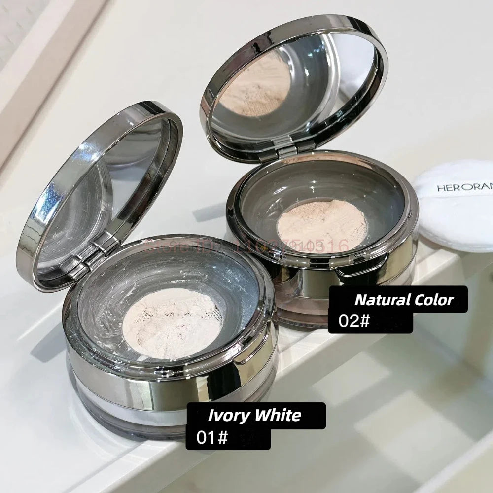 Poudre libre bicolore – Contrôle de l’huile, illumine, waterproof, longue tenue, couvrance totale, poudre compacte pour le visage, maquillage, cosmétiques