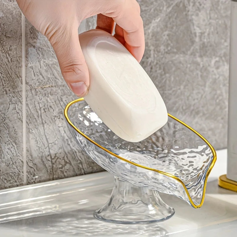 Oval Soap Dish with Drainage Holes – Bathroom Soap Holder Organizer