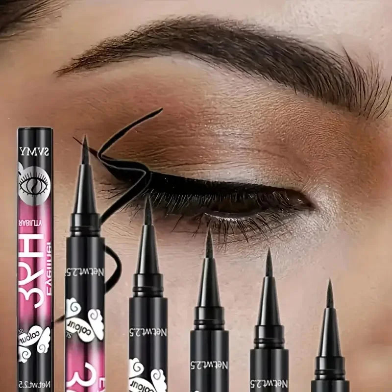 Crayons Eyeliner noirs imperméables, 3 pièces/5 pièces, maquillage pour les yeux, résistant aux taches, longue durée et adapté aux débutants