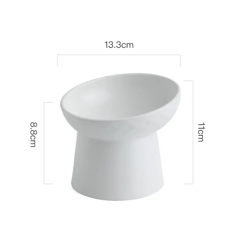 Nordic Ceramic Elevated Pet Bowl – Raised Food & Water Bowl for Cats & Dogs