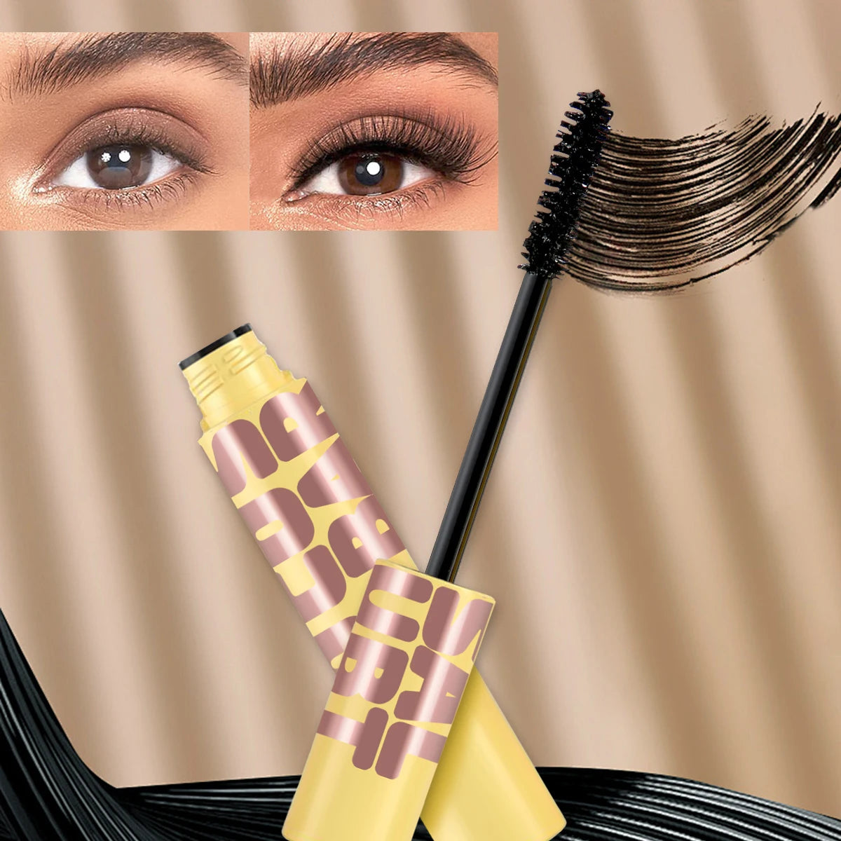**« Mascara recourbant et épais – Waterproof, anti-bavure et allongeant »**