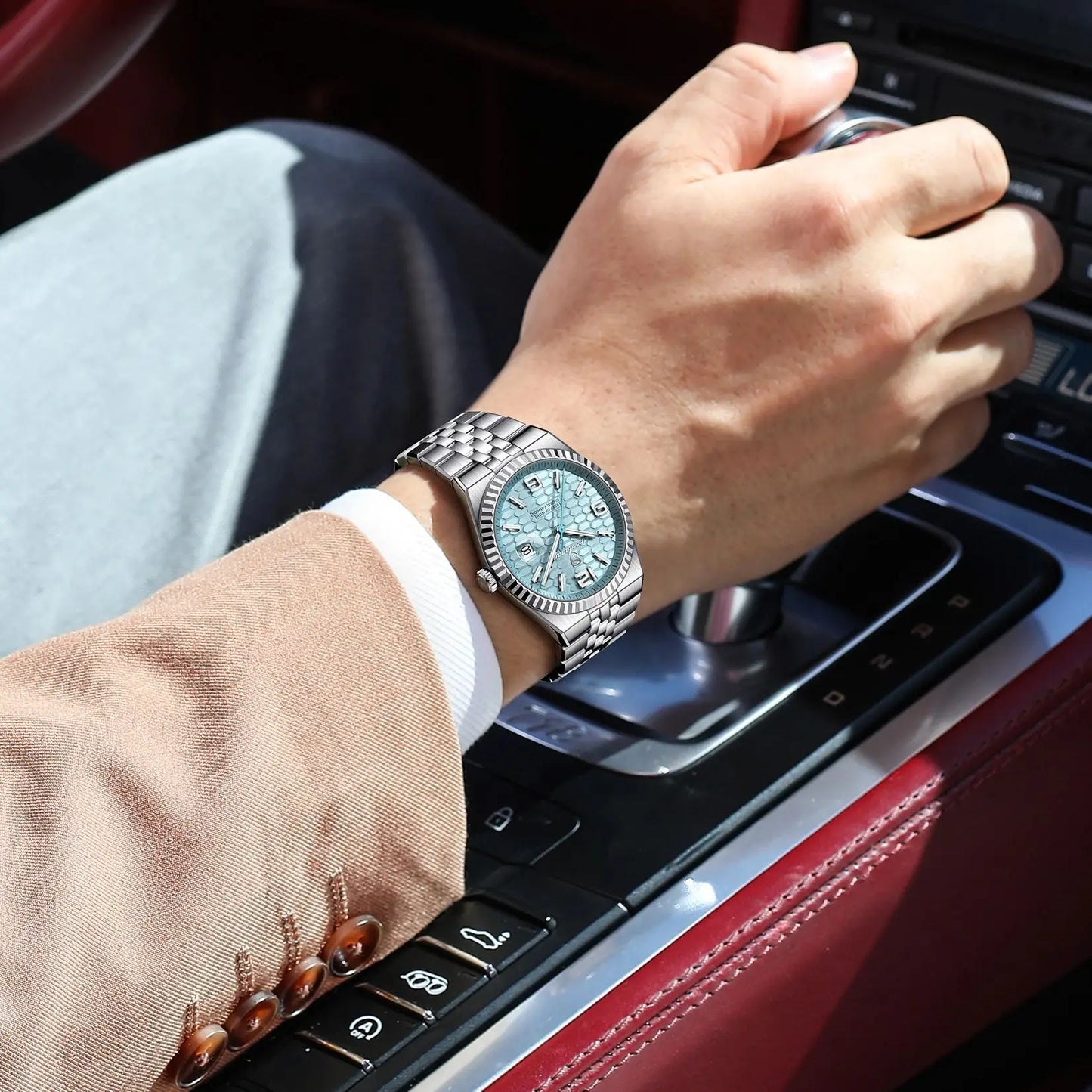 Haute qualité Original hommes horloge étanche lumineux Date luxe homme montre en acier inoxydable Quartz hommes montres mâle + boîte