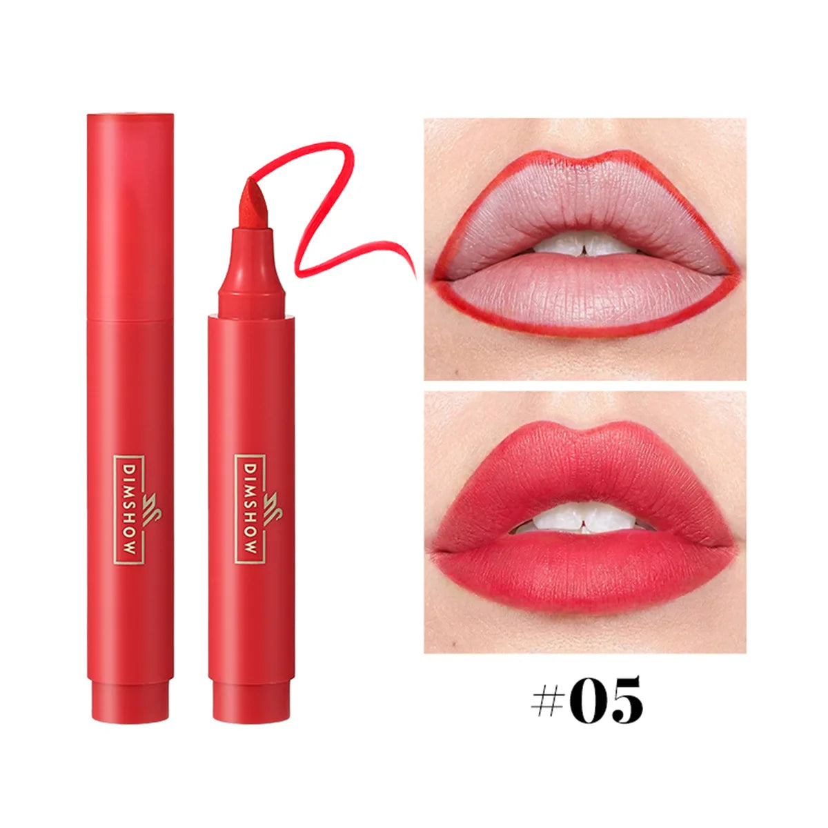 Crayon Marqueur à Lèvres – Teinte Liquide, Waterproof, Longue Tenue, Hydratant, Anti-Tache, Fini Mat, Maquillage des Lèvres