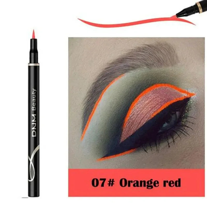 Crayon Eyeliner Liquide Coloré – Étanche, Bleu, Rouge, Noir, Blanc, Longue Tenue, Séchage Rapide, Maquillage des Yeux, Cosmétiques