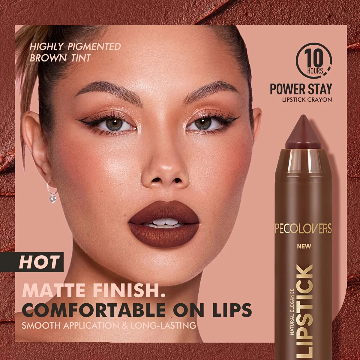 Crayon à Lèvres Velours – Mat, Dégradé, Waterproof, Anti-Transfert, Contour des Lèvres, Système de Couleurs Variées