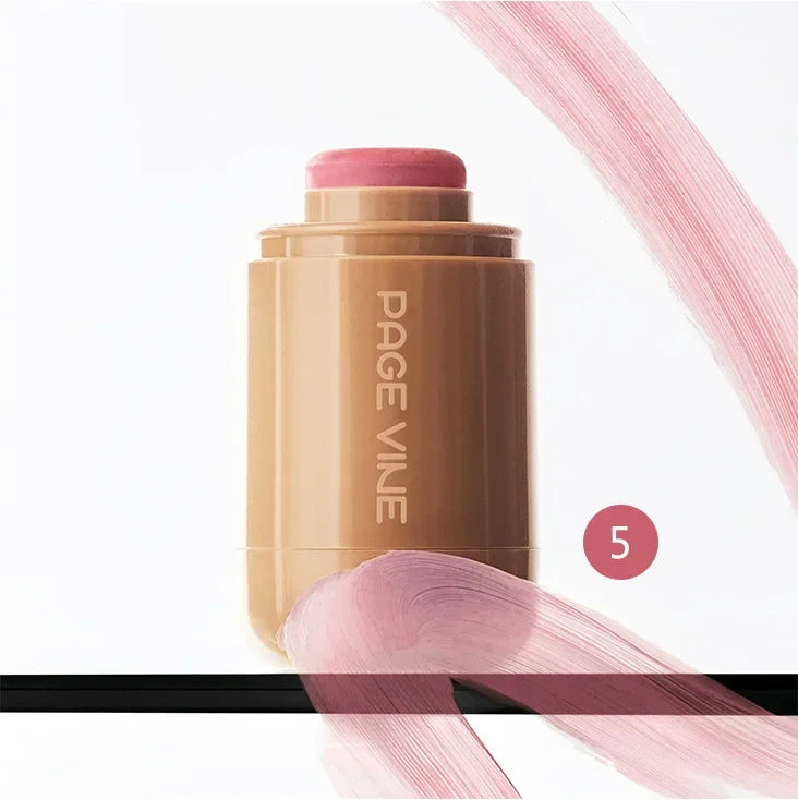 Nouveau Blush Stick de Poche — Crème 2 en 1 pour Lèvres et Joues, Hydratant, Teinte Naturelle Rouge, Poudre Blush Crème, Style Coréen, Maquillage Rose