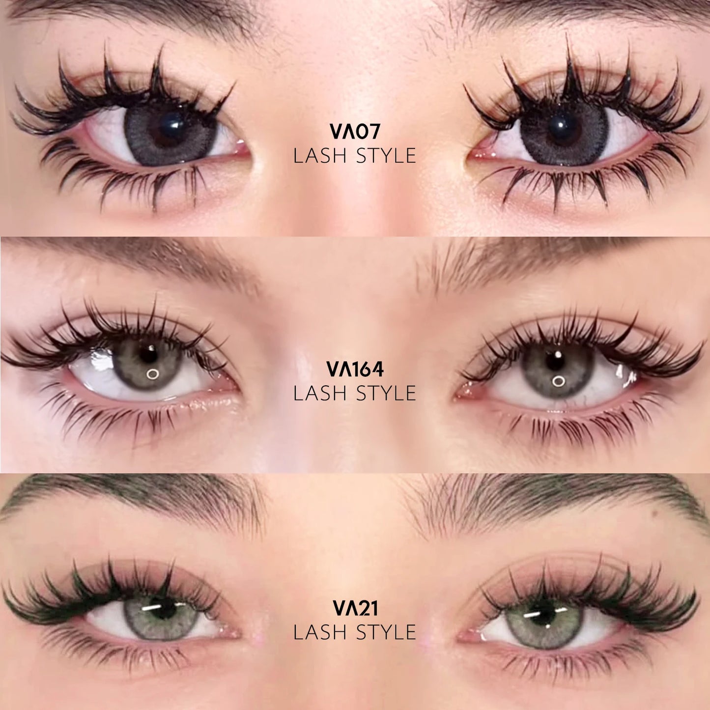 Kit de grappes de cils manga – Cils style Cat Eye avec colle et scellant, plateau mixte – Extensions de cils en grappes