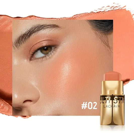 Blush stick 3 en 1 Berry – Waterproof, correction de couleur, maquillage multifonction pour joues, yeux et lèvres