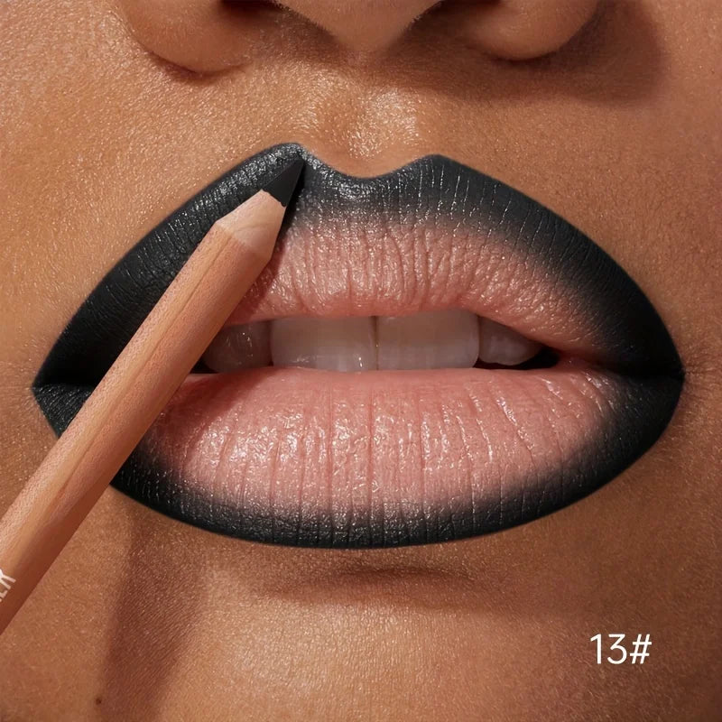 Rouge à Lèvres Mat + Crayon – Longue Tenue, Waterproof, Teintes Baies