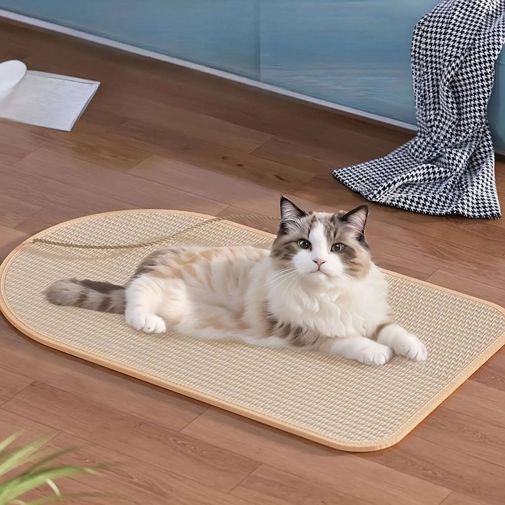 Self-Adhesive Sisal Cat Scratch Pad – Wall & Sofa Furniture Protector