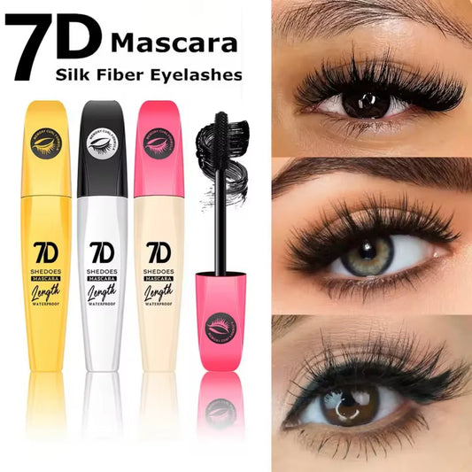 Mascara 7D noir soyeux longue tenue recourbant waterproof 1, 2 ou 3 pièces