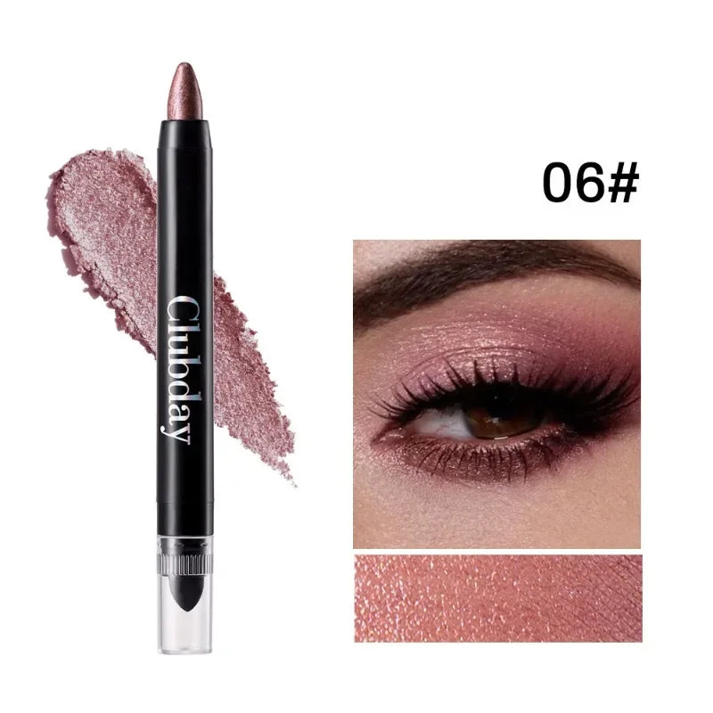 Crayon fards à paupières double embout, highlighter et illuminateur, nacré et pailleté, mat et scintillant, pigments longue tenue