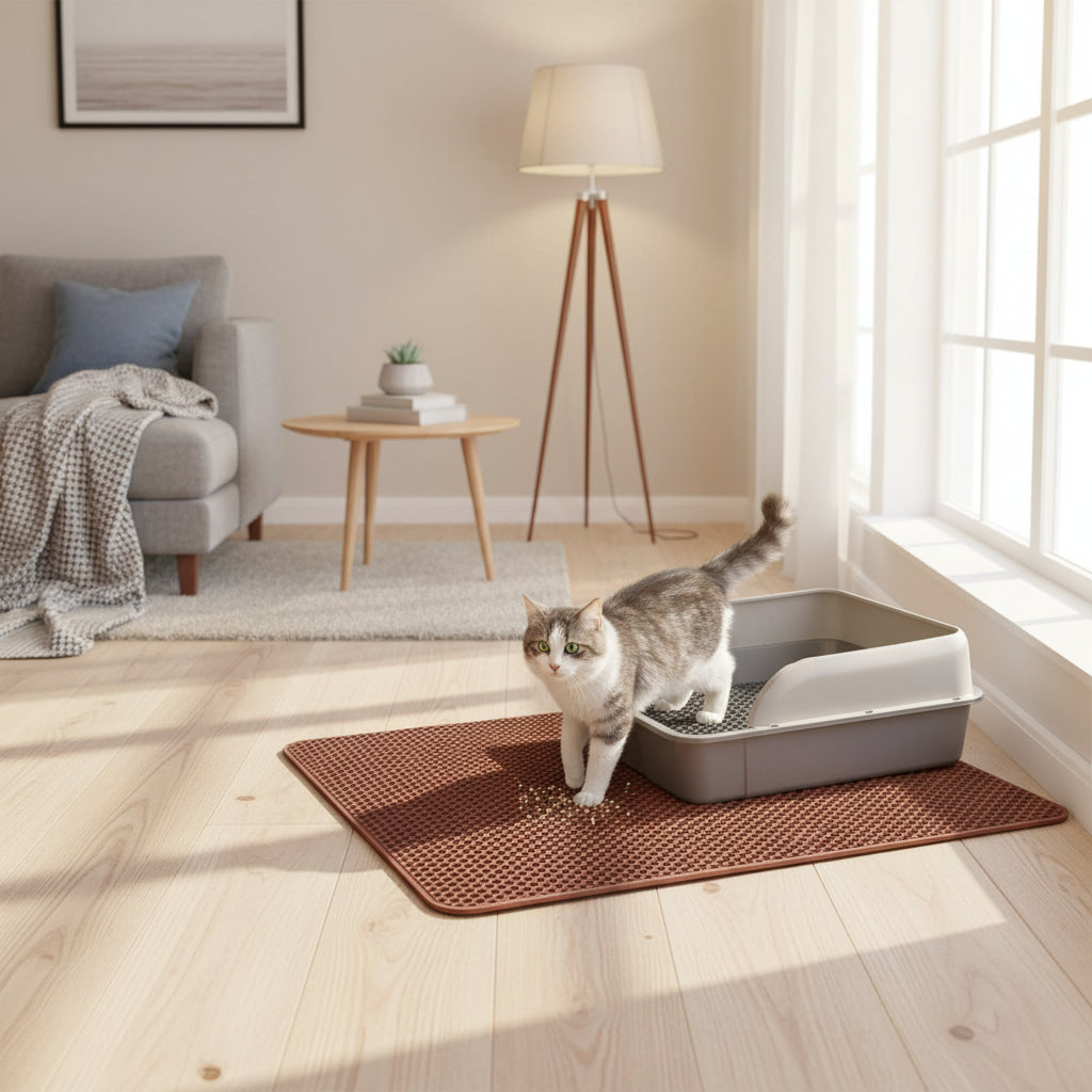 Large Double-Layer Cat Litter Mat – Waterproof Non-Slip Litter Trap