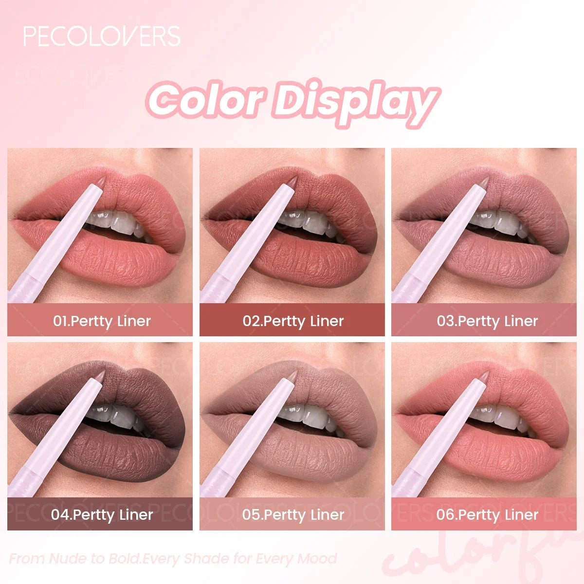 1 Pièce Crayon à Lèvres Nude – Texture Mat, Anti-Transfert, Pratique pour Voyage, Maquillage Quotidien