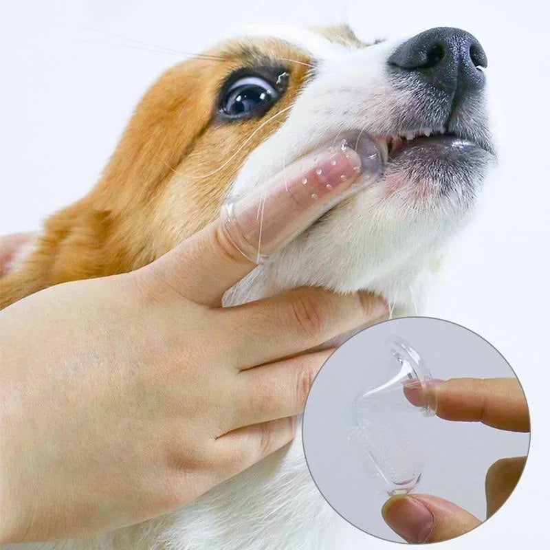 5PCS Pet Finger Toothbrush Set – Soft Dental Care Brush for Dogs & Cats