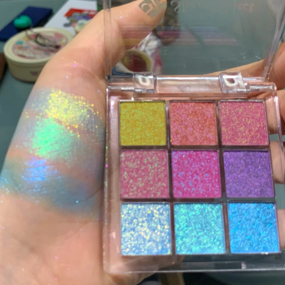 Palette de Fards à Paupières 9 Couleurs — Maquillage Haut de Gamme, Cosmétiques de Qualité