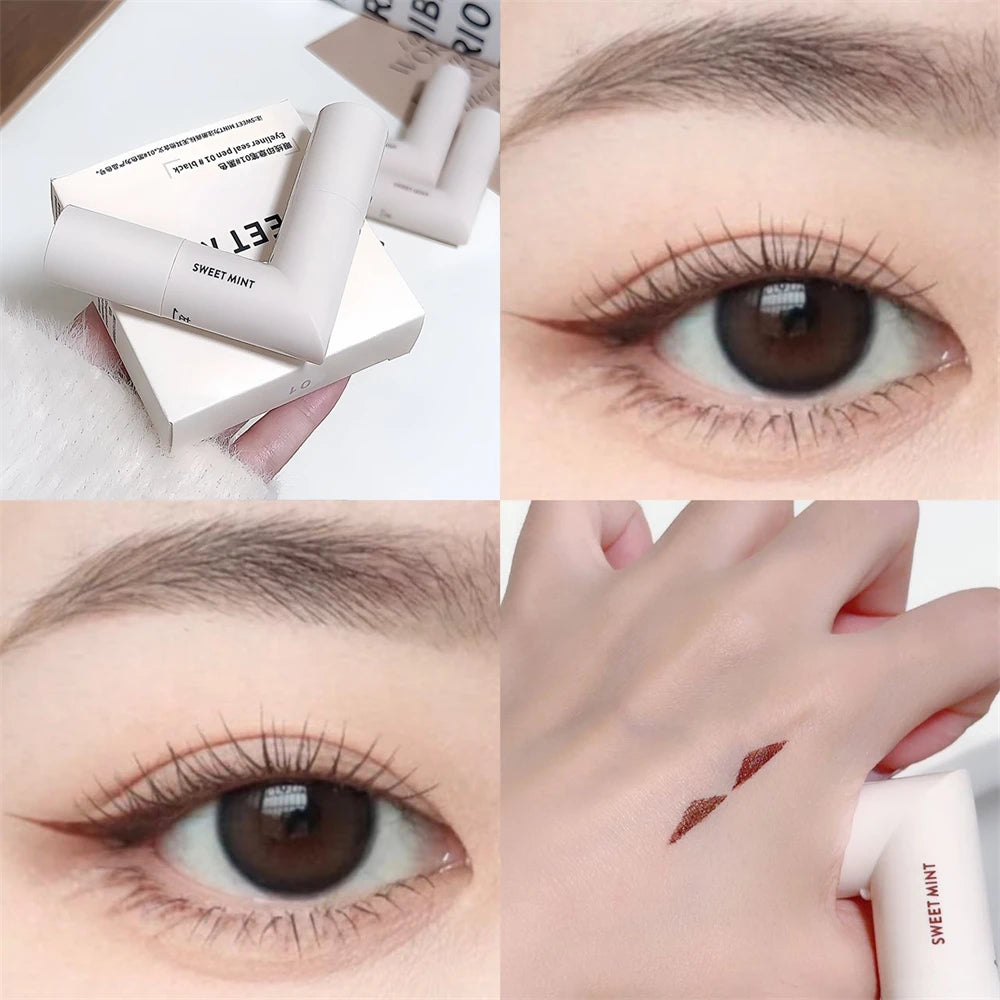 Tampon Eyeliner Intégré Double-Ailé – Étanche, Résistant à la Transpiration, Longue Tenue, Facile à Utiliser, Idéal pour Débutants, Pochoir Maquillage Rapide