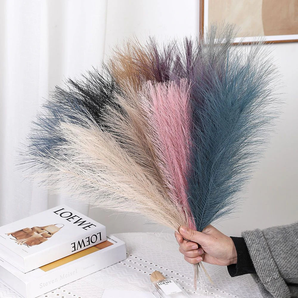 Artificial Pampas Grass Set – Fluffy Boho Decorative Reed Flowers