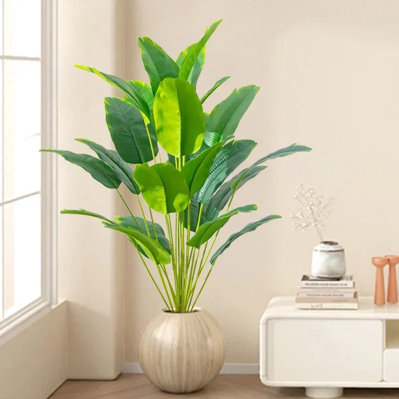 Artificial Tropical Palm Plant – Real Touch Banana Leaf Décor