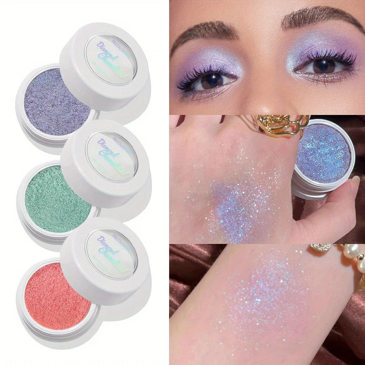 Ombre à paupières pailletée caméléon, enlumineur nacré mono-teinte, maquillage illuminateur puissant, outils de maquillage scintillants pour les yeux