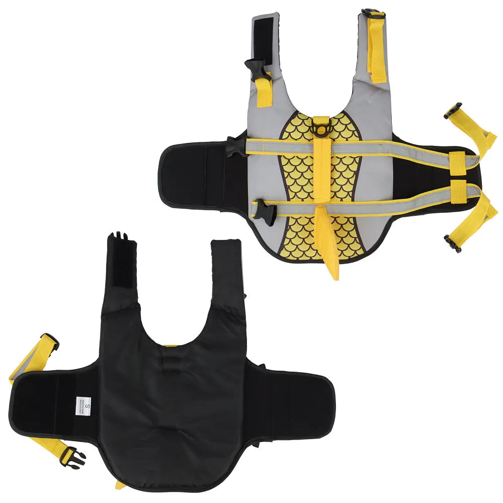 Shark Dog Life Jacket – Adjustable Pet Swimming Vest with Rescue Handle