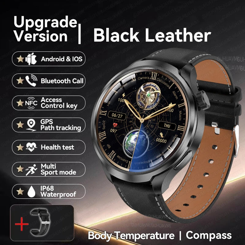 Marque originale Smartwatch 1.85 ''grand écran GPS trajectoire NFC Bluetooth appel fréquence cardiaque IP68 étanche sport montre intelligente hommes