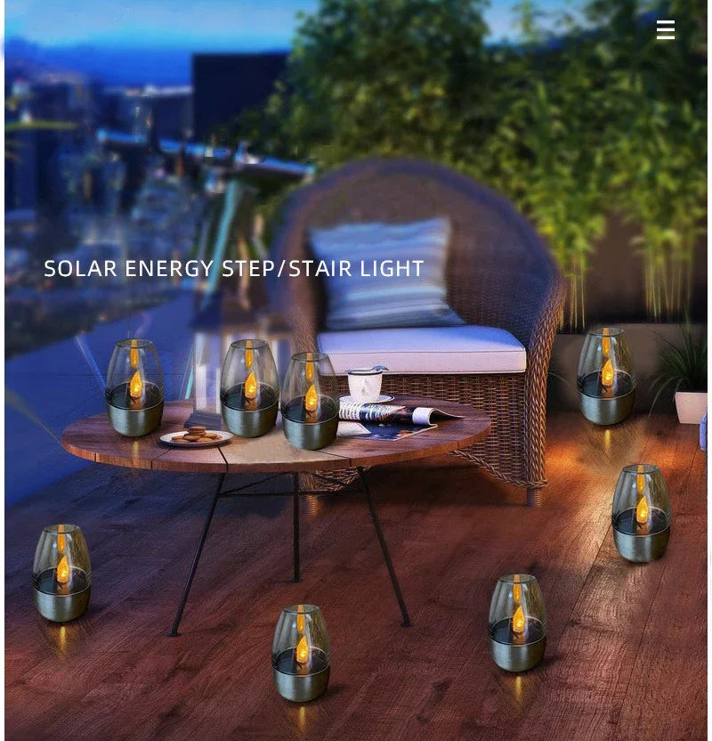 Solar LED Flameless Candles – Waterproof Outdoor Candle Lights for Garden & Wedding Decor