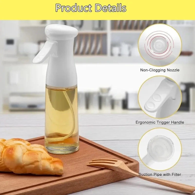 Reusable Olive Oil Sprayer Bottle – Food-Grade Oil & Vinegar Mist Dispenser for Cooking, BBQ & Kitchen Use
