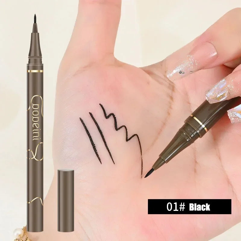 Eyeliner Liquide Ultra-Fin – Waterproof, Longue Tenue, Noir et Marron, Anti-Sueur, Séchage Rapide, Mat, Maquillage des Yeux