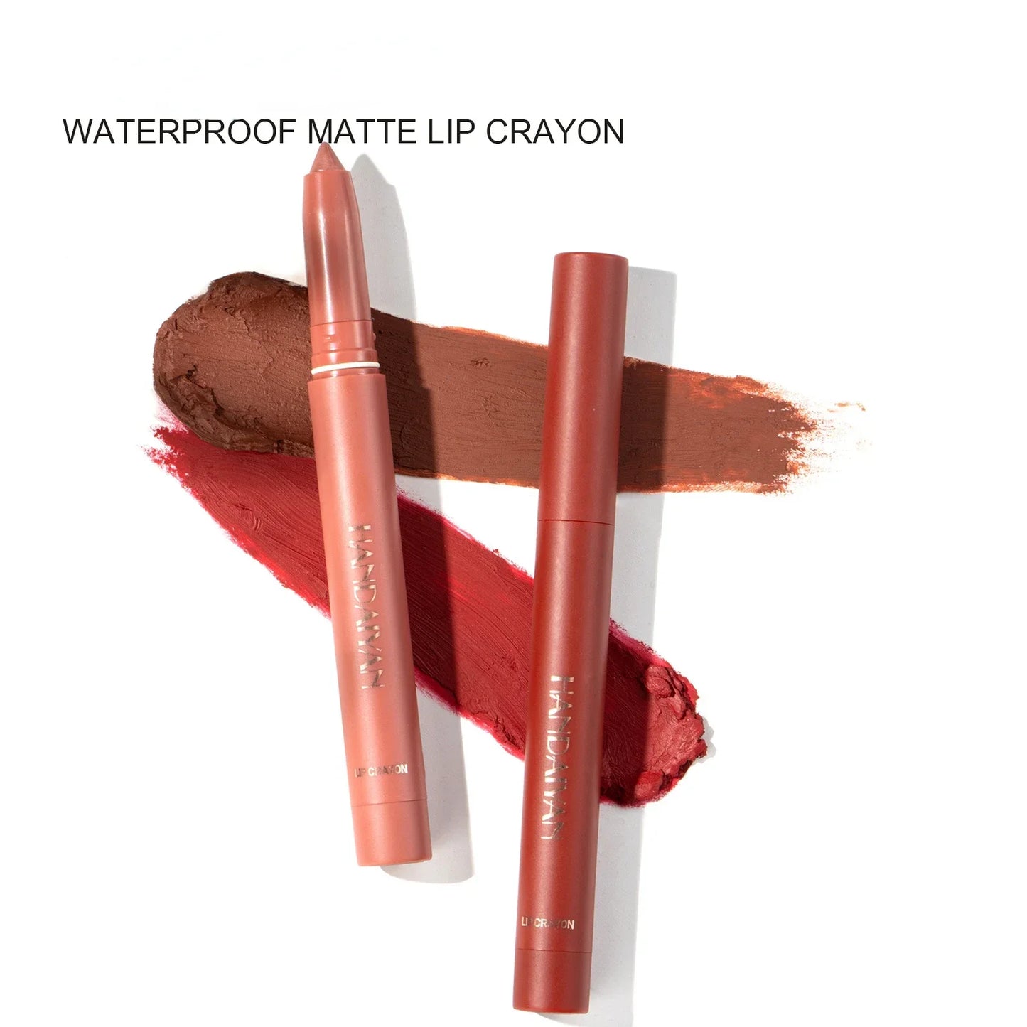 Set 12 Couleurs Rouge à Lèvres Mat – Teintes Nude et Rose, Fini Mat, Waterproof, Longue Tenue, Crayon et Gloss, Maquillage des Lèvres
