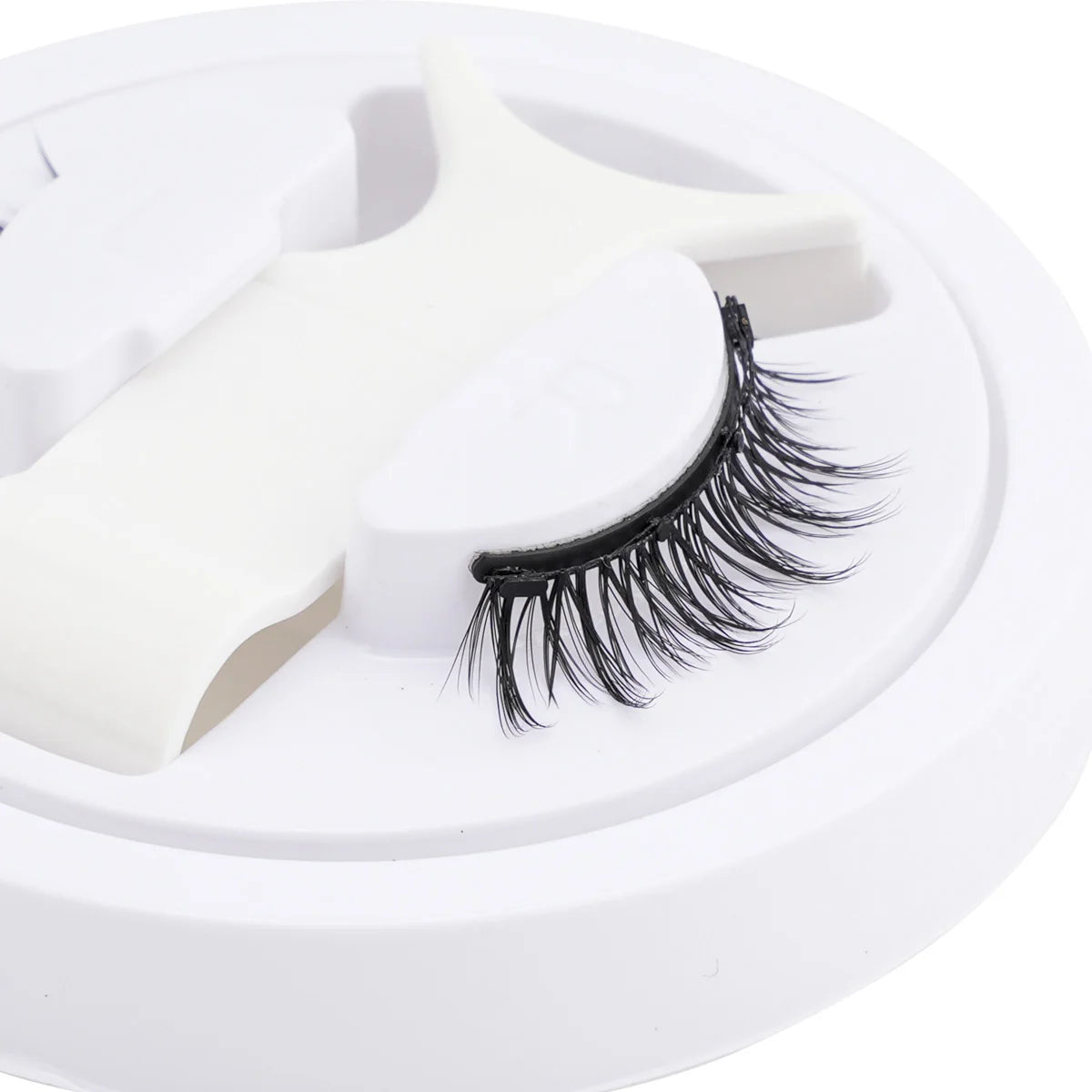 Hot 1 paire de cils magnétiques – Cils en vison synthétique faits main, volumineux et réutilisables – Faux cils naturels avec pince magnétique pour maquillage