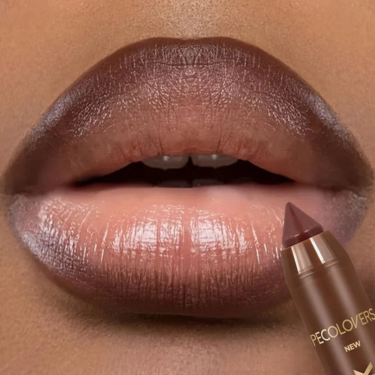 1 Pièce Crayon à Lèvres Mat – Longue Tenue, Glisse Facile, Contouring, Convient à Tous Types de Peau, Système de Couleurs Variées