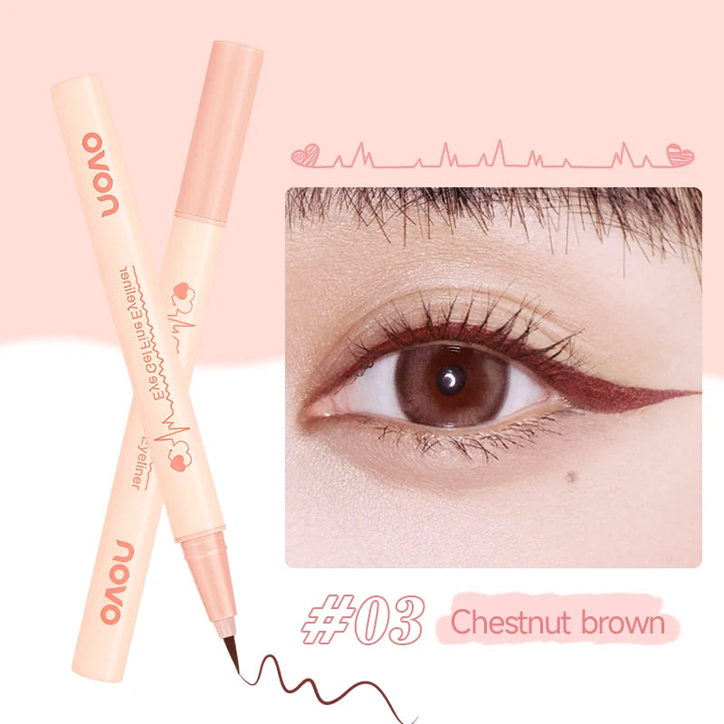 Set 2 pcs – crayon eyeliner et sourcils noir, longue tenue, waterproof, application facile, finition naturelle, lisse, outil beauté