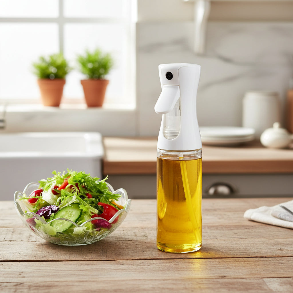 Reusable Olive Oil Sprayer Bottle – Food-Grade Oil & Vinegar Mist Dispenser for Cooking, BBQ & Kitchen Use