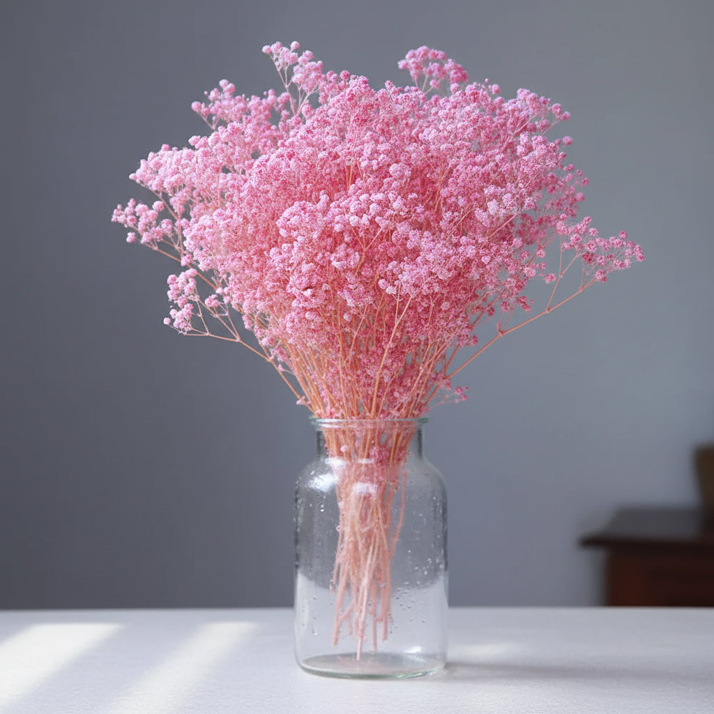 Natural Preserved Dried Baby’s Breath Flowers – Decorative Gypsophila Bouquet