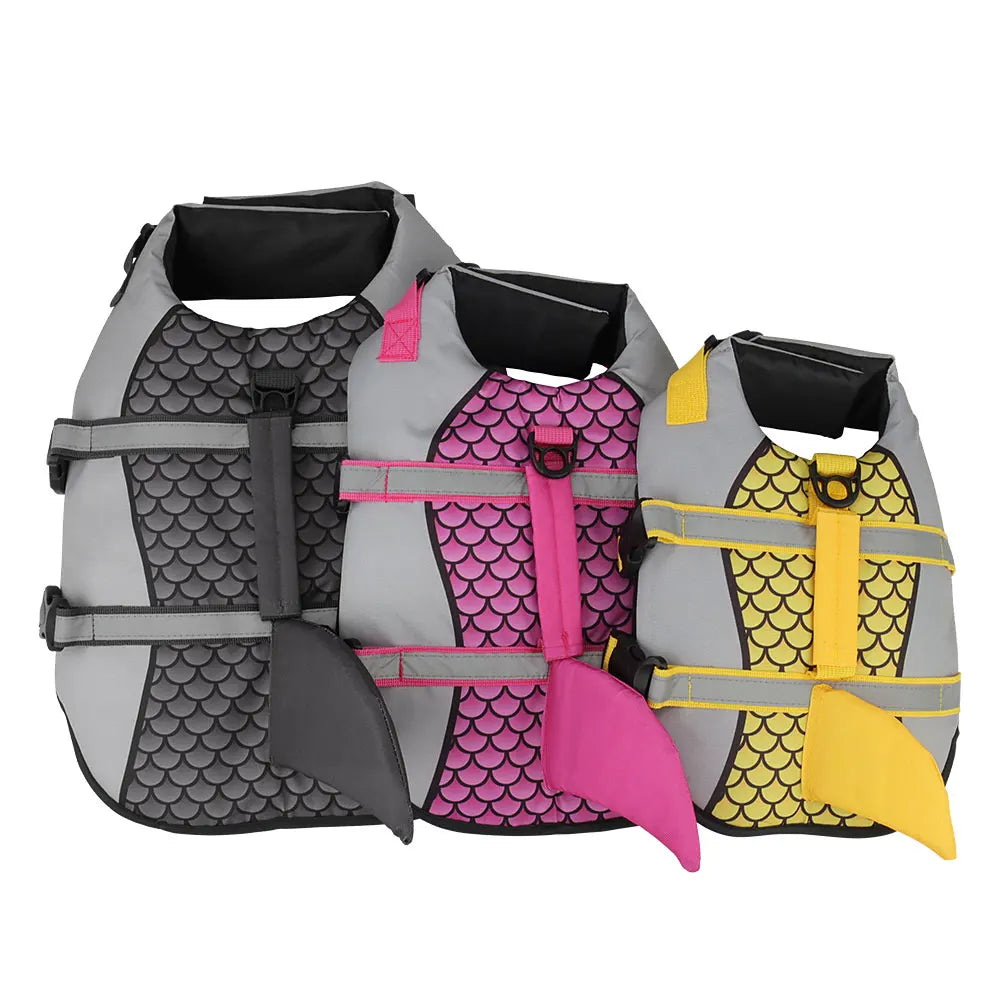 Shark Dog Life Jacket – Adjustable Pet Swimming Vest with Rescue Handle