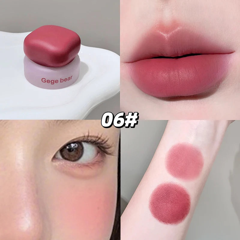 Baume mousse lèvres et joues – Blush et teinte à lèvres matte style coréen, polyvalent – S’accorde avec toutes les carnations