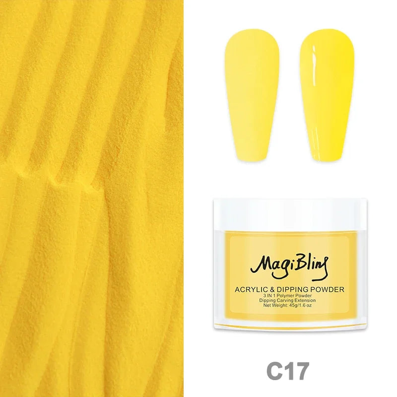 45g Large Acrylic Powder Red Brown Color Nail Extension Tip Engraving 3D Pattern Dust Powder Manicure Professional Nail Supplies