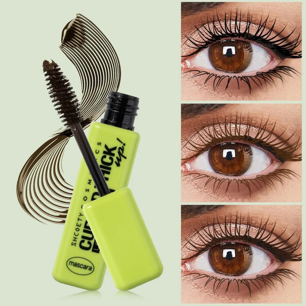 Mascara 7D waterproof allongeant cils fibres de soie noir volume et courbure longue tenue