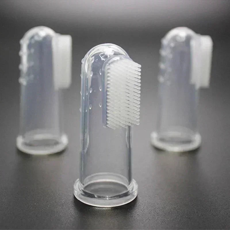 5PCS Pet Finger Toothbrush Set – Soft Dental Care Brush for Dogs & Cats
