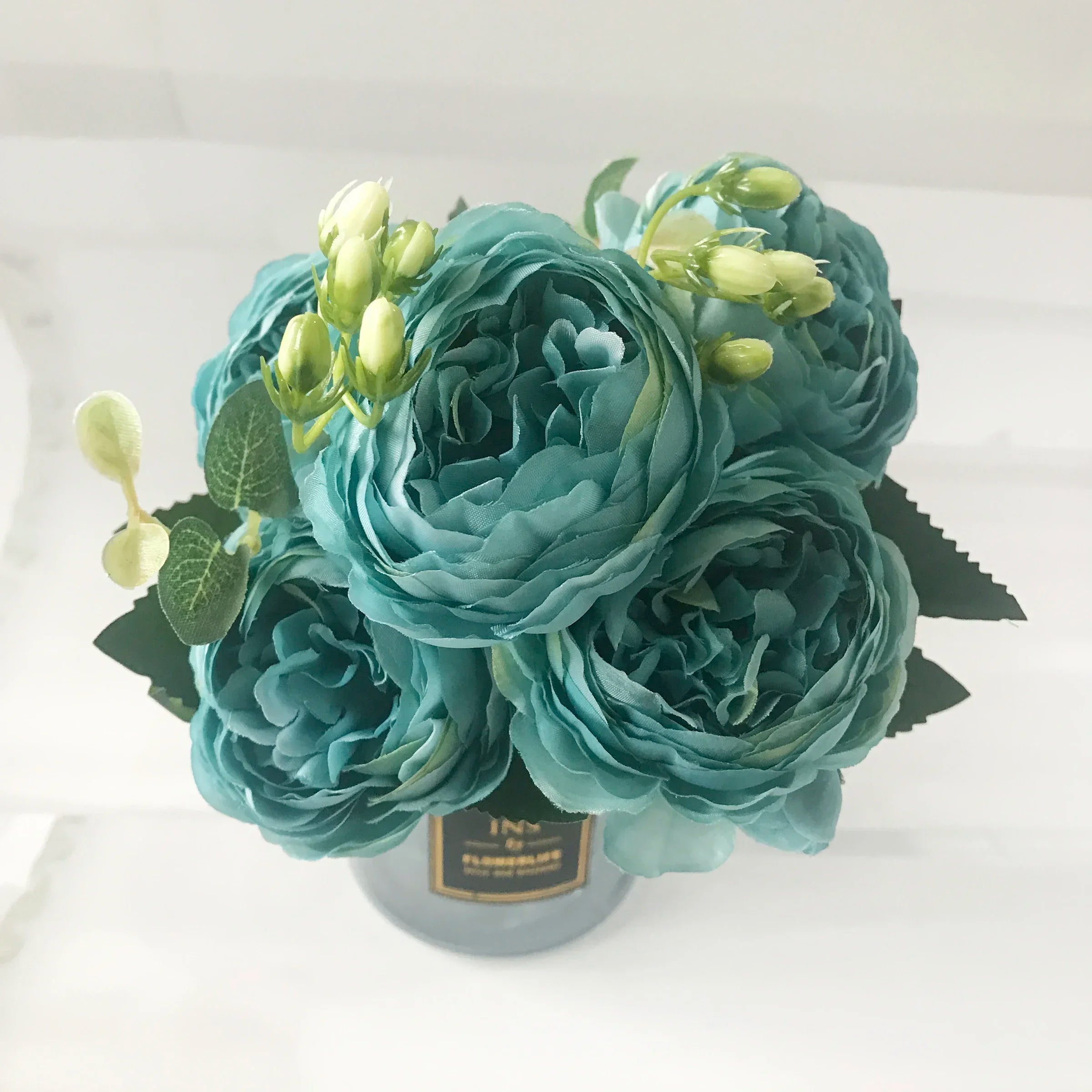 30CM Silk Peony Bouquet – Artificial Pink Flowers for Home & Wedding Décor